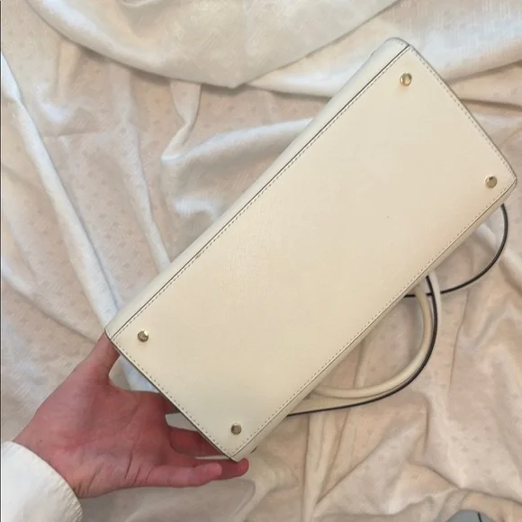 Kate Spade White Floral Satchel Bag